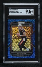 2022 Panini Prizm Rookies Blue Shimmer 21/25 Bailey Zappe SGC 9.5 Mint+ 0xh3