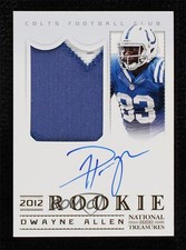 2012 Panini National Treasures Century Gold 26/49 Dwayne Allen #323 Auto u4w