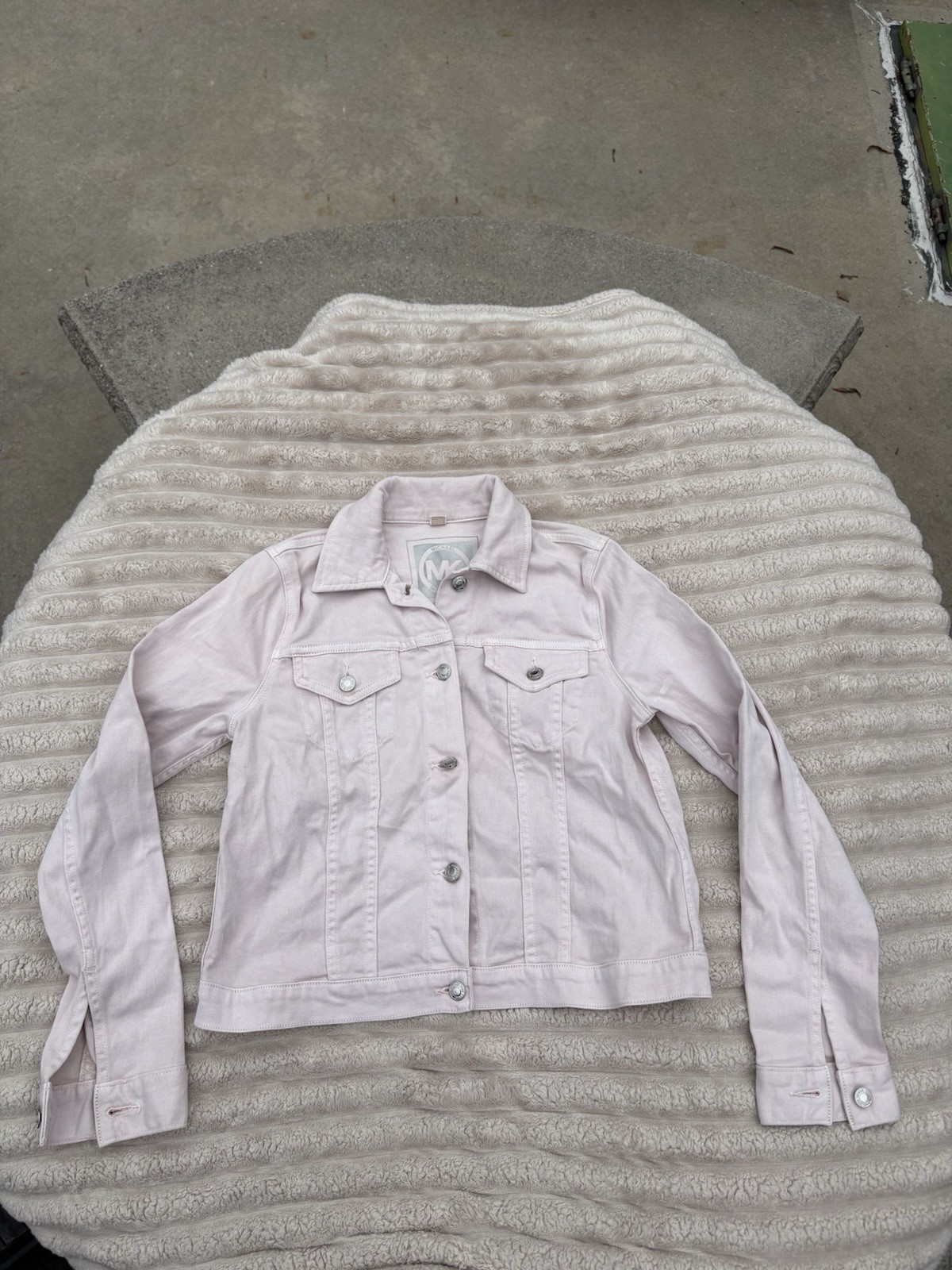 MICHAEL KORS Basic Button Front Denim Jacket Blos… - image 1