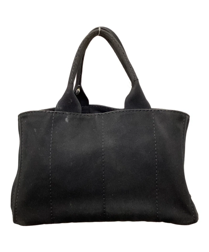 PRADA CANAPA Handbag Tote bag Shoulder bag Canvas Black Casual Authentic - Image 3 of 4