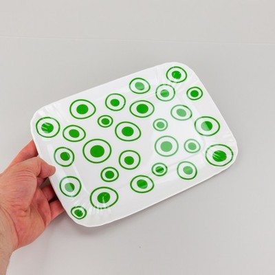 SELETTI - Tablett 18,5 x 27 - Alltagsästhetik - Selab Design - weiß grün