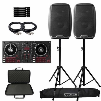 Numark Mixtrack Pro FX Effects 2-Deck Serato DJ Controller, 15'' PA Speakers Pack