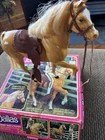 Vintage 1980 Dallas Barbie Doll's Horse w/ Saddle & Reins