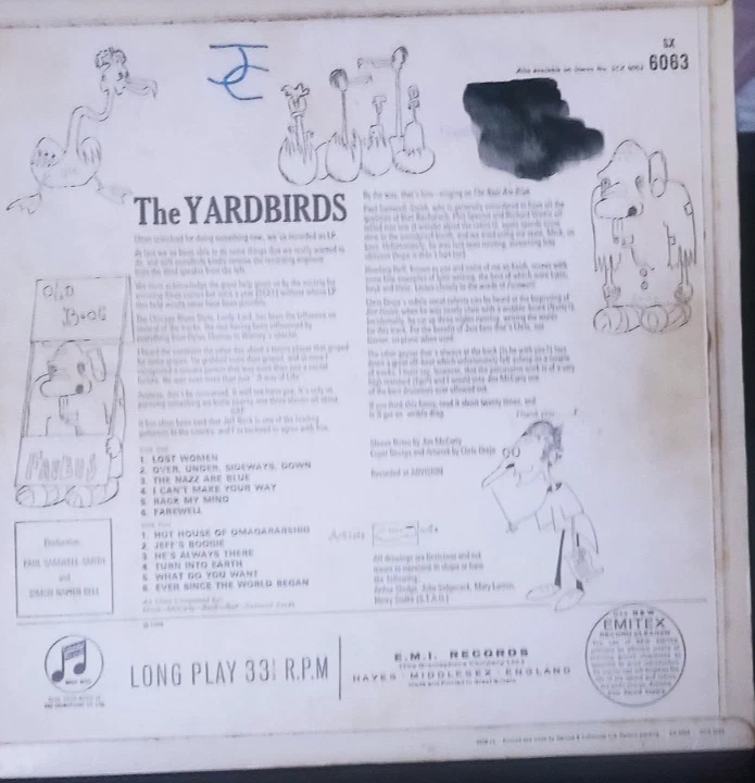 the yardbirds vinyl lp roger the engineer - first edition mono. - Image 2 of 4