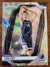2024-25 Panini Prizm Zach Edey Silver Cracked Ice Prizm RC #249