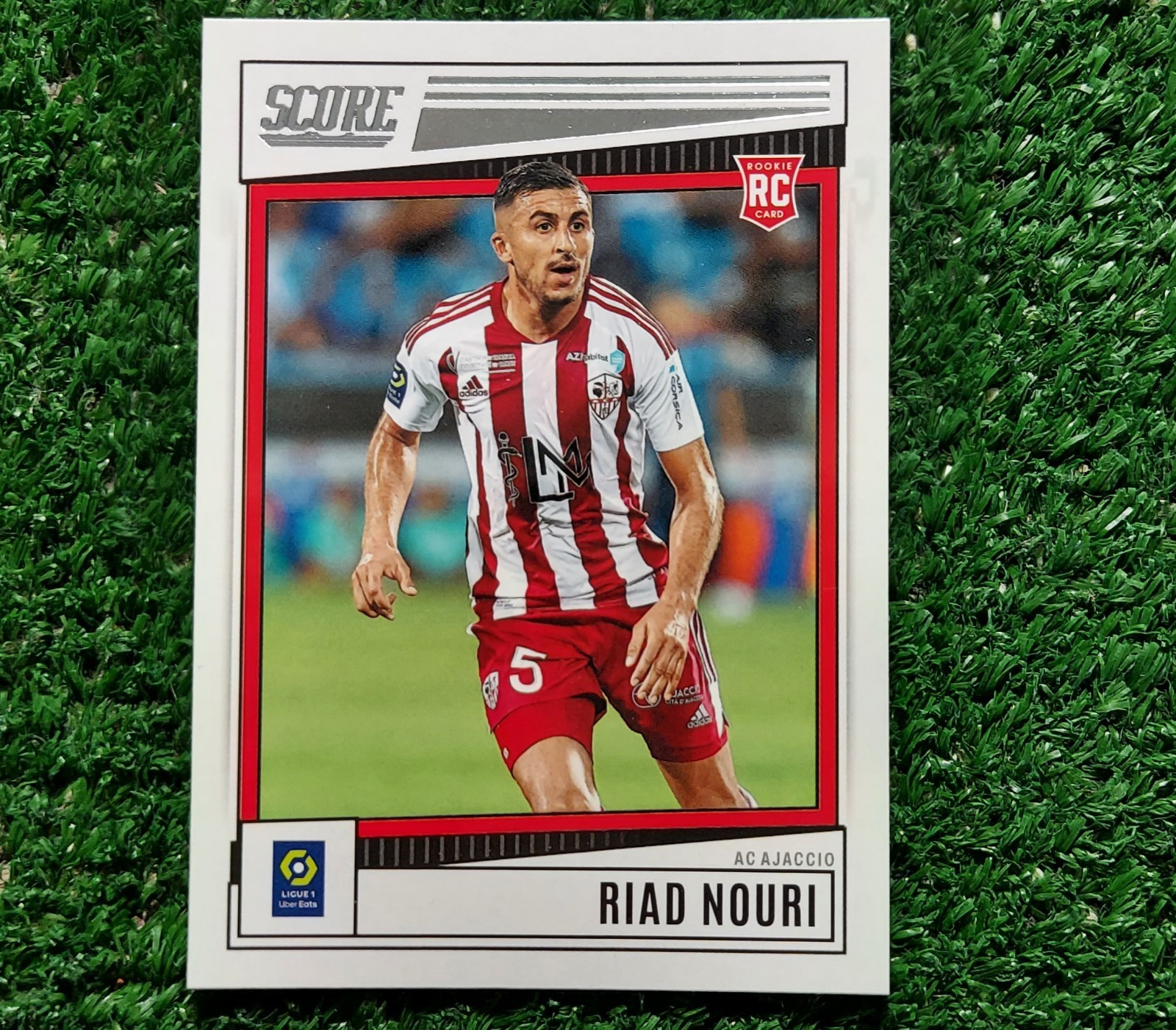 CARD SCORE LIGUE 1 2022/23 AJACCIO n°8 NOURI PANINI CARTA CALCIO 2023 ⚽️