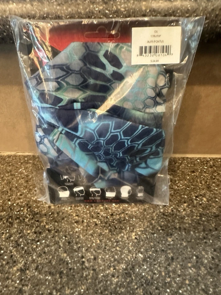 New Kryptek Buff Tubular Headwear Neck Gaiter Buff Pontus Camo 17BUFHP Blue - Image 2 of 4