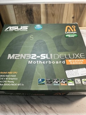 Asus M2N32-SLI Deluxe AMD Socket AM2 DDR2 ATX Motherboard CPU/fan 8gb RAM Nice