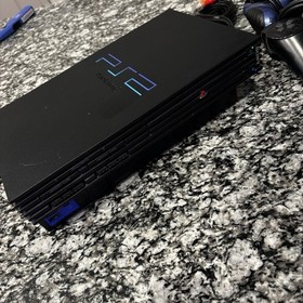 Playstation 2 PS2 Fat Black Game Console Bundle with 2 Controller + Extra