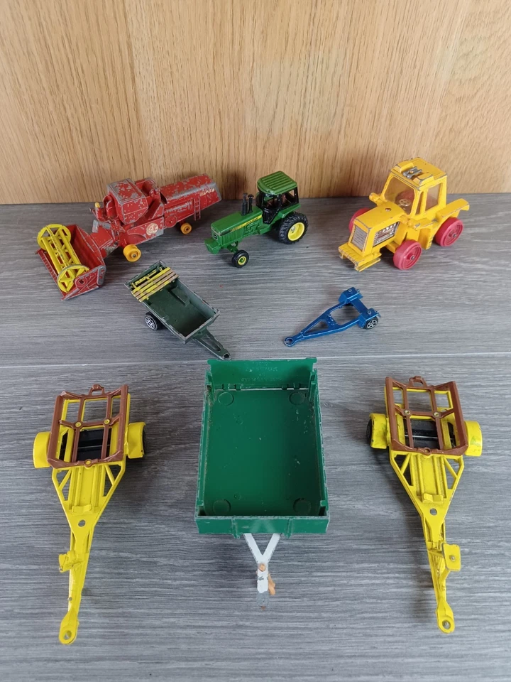 Vintage Matchbox, Britains, Agricultural Vehicles, Combine Harvester, Tractor - Image 1 of 4