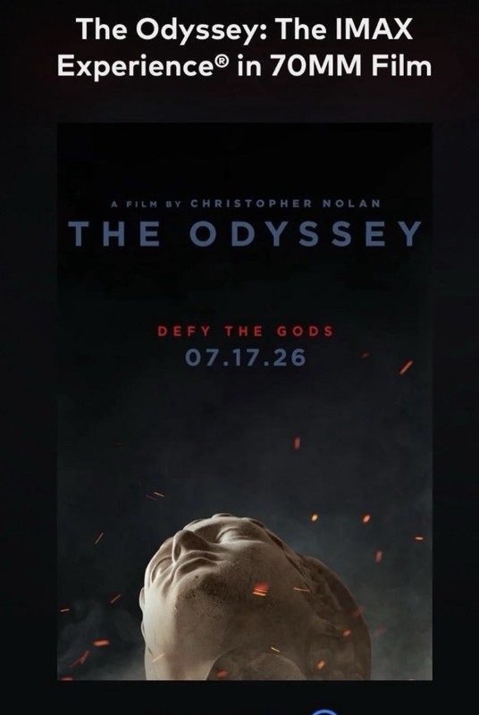 The Odyssey IMAX 70mm Ticket Fort Lauderdale, AutoNation 07/17/2026