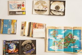 Sega Saturn 20-game set with Evangelion strategy guide