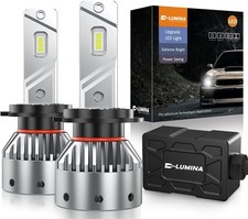 D-Lumina H7 LED Headlight Bulbs, 100W 16000LM 500% Brighter Conversion Kit 6500K
