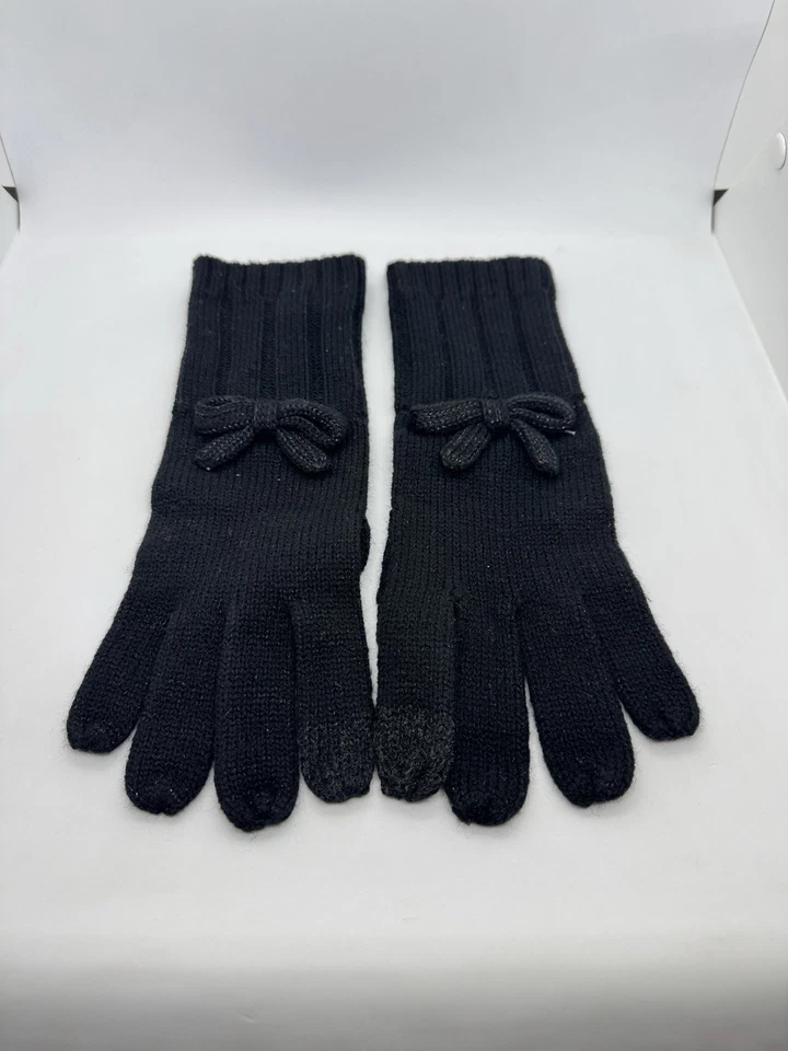 KATE SPADE NY Guantes Mujer Punto Metálico Arco - Negro - Talla Única Foto 3 de 4