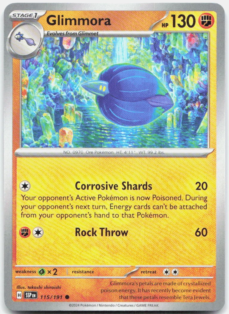 Glimmora 115/191 Common Surging Sparks Pokemon Near Mint