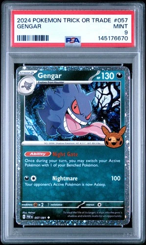 2024 POKEMON TRICK OR TRADE #057 GENGAR PSA 9