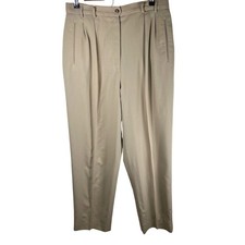 Vtg JH Collectibles Tan Pleated Wool Dress Pants Womens Size 16 Union Made USA