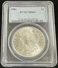 1881 Morgan Silver Dollar PCGS MS 64