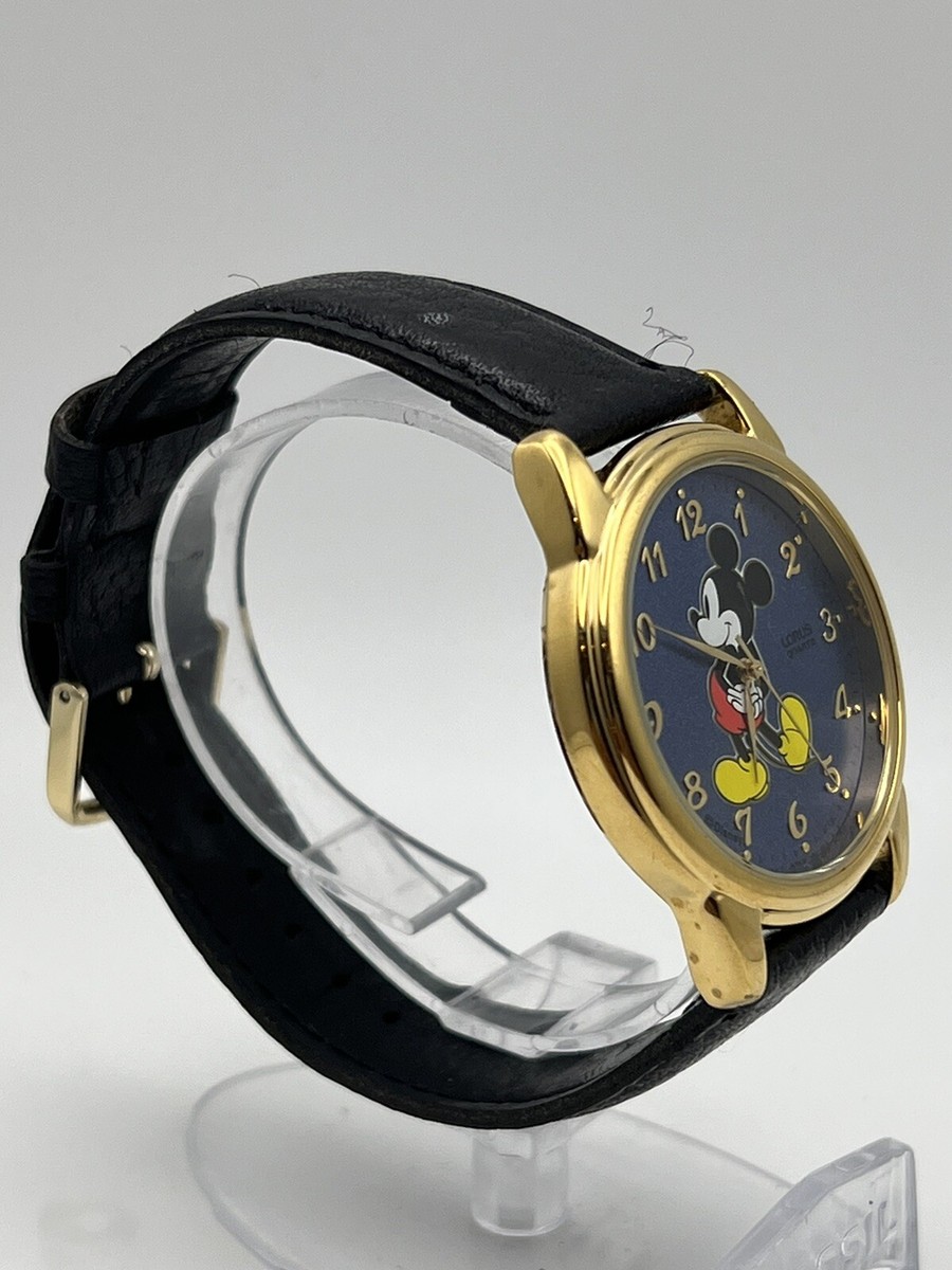 Vintage Disney Lorus Mickey Mouse Watch Blue Metallic Dial  display picture 1