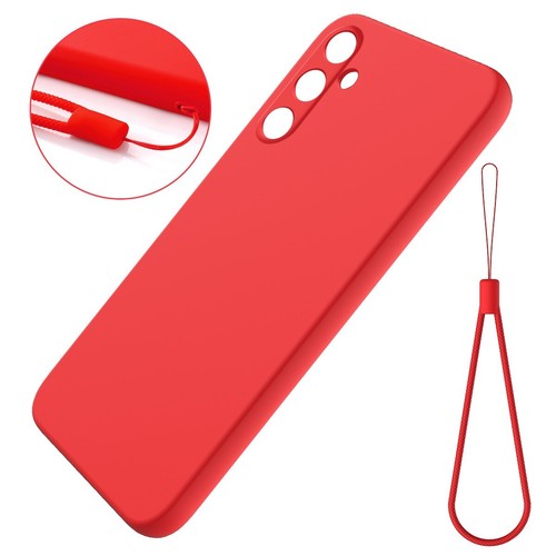 Custodia silicone tattilità naturale con cordino per Samsung Galaxy A15 5G SM-A156U - Foto 12 di 13