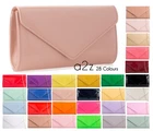  Women's Patent Leather Clutch bag Handbag Evening Party Envelope wedding prom