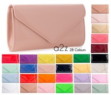  Damen Lack Leder Clutch Tasche Handtasche Abend Party Umschlag Hochzeit Abschlussball