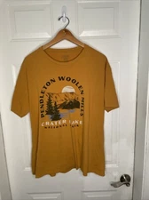 Pendleton Crater Lake NTL Park Short  Slv Gold Sz2XL T-shirt -Cotton Murial Pic