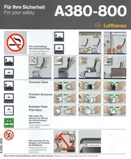 # Safety Card - LUFTHANSA - A380-800 - 0390 !!!!!!!!!!!!!!!!!!!!!!!!!!!!!!!!380A