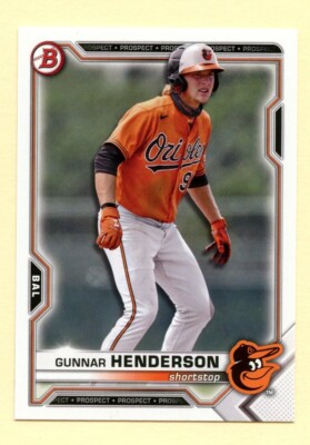 2021 Bowman Draft Gunnar Henderson Base card #BD-175 Baltimore Orioles Prospect