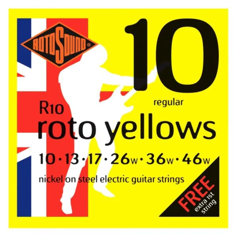 Rotosound R10 Roto Yellows Electric Guitar Strings - 10-46
