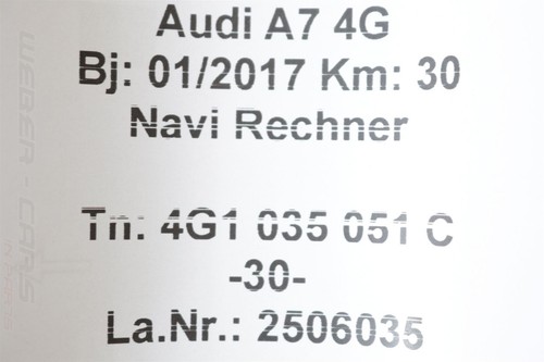 4G1035051C MIB High Satnav Main Unit DVD Navigation Drive Audi A7 4G Korea 30km - Picture 16 of 16