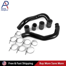 Aluminum Intercooler Pipe Boots & Clamps Fit for 2003-07 Ford 6.0L - Black