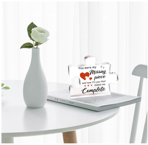 Valentine's Day Gift - Engraved Acrylic Puzzle for Him & Her, Couples Gift - Picture 7 of 7