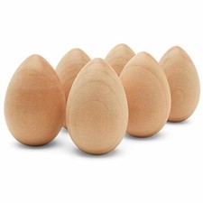 Unfinished Wood Easter Craft Fake Eggs 2inch Pack Of 30 Flat Bottom Wooden Eggs