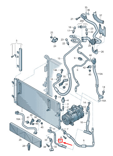 UAC A/C Kältemittelschlauch HA 112328C - OE Ersatz Für BMW X5 & Andere Modelle