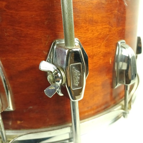 Ludwig 16x16"Mahogany Stain Floor Tom Drum Blue/Olive Vintage 70s 6Ply Maple USA - Picture 8 of 15
