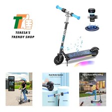 Electric Scooter for Kids, LED Dispaly, 150W Powerful Motor, Dual Brake Syste...