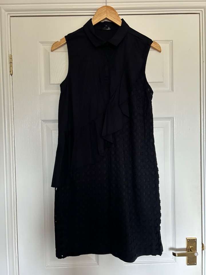 BNWT NEXT FRILLED BLACK DRESS SIZE 12 eBay