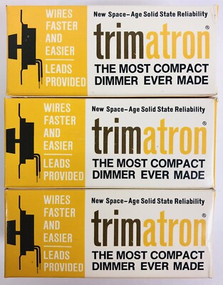 Lot of 3  Vintage Leviton 6683 Trimatron Rotary Dimmer - BRAND NEW!!!