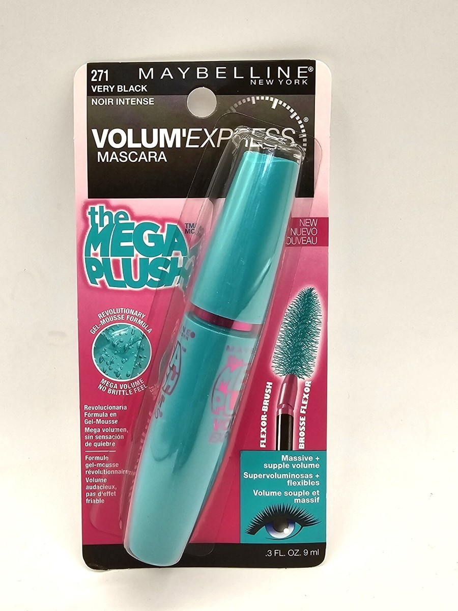 マスカラ・マスカラ下地 the mega plush Maybelline Volum'Express, The Mega Plush Mascara, Very Black # 271