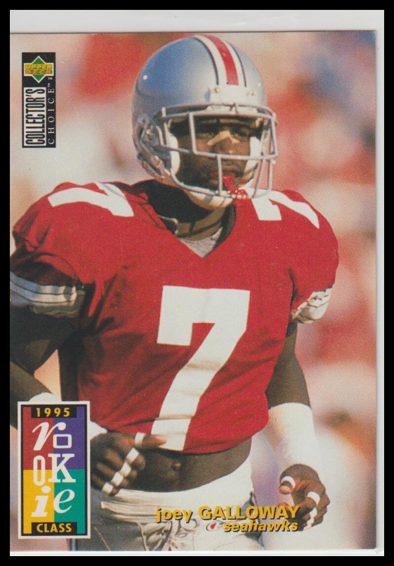 Joey Galloway 1995 Collector's Choice #8 Seattle Seahawks RC Football Card