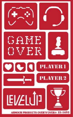 Armour Over n Over Reusable Glass Etching Stencil ~ ONO Gamer