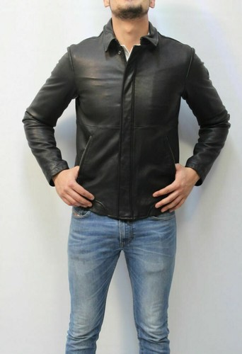 GIUBBINO 640 €- 50% ARMANI JEANS UOMO B6B73 AJ NERO MIS.46 100% PELLE  INVERNALE | eBay