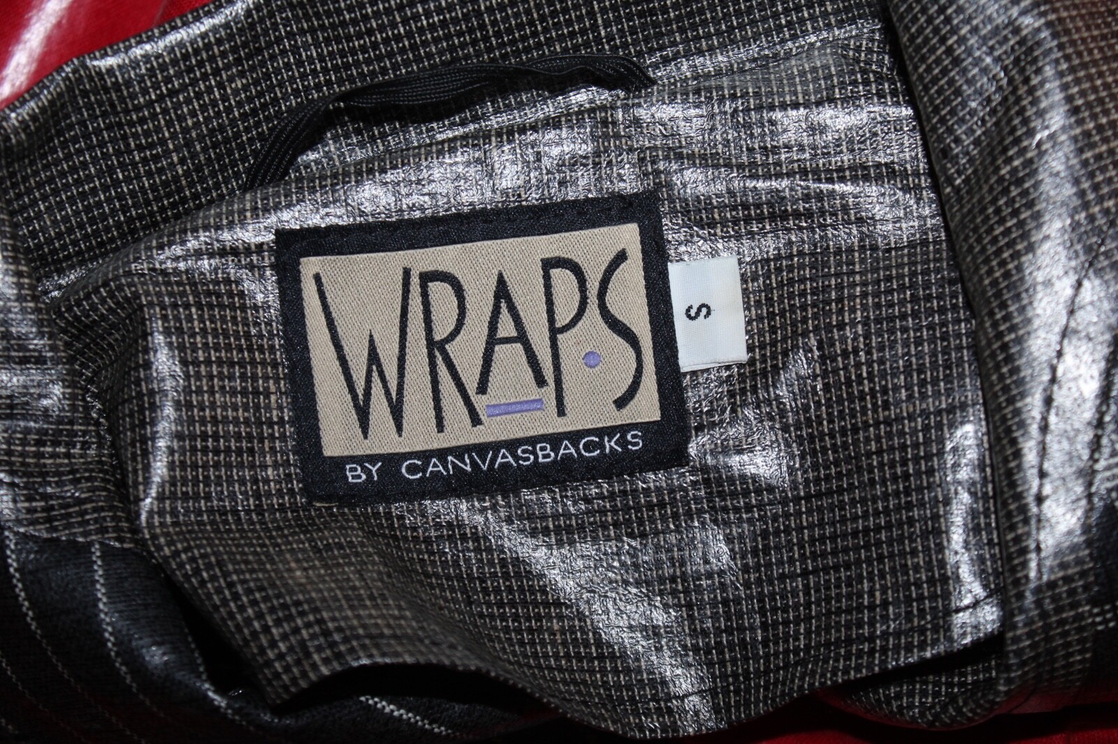 Canvasbacks Sz S RAIN Coated Patchwork Fiber Art … - image 2