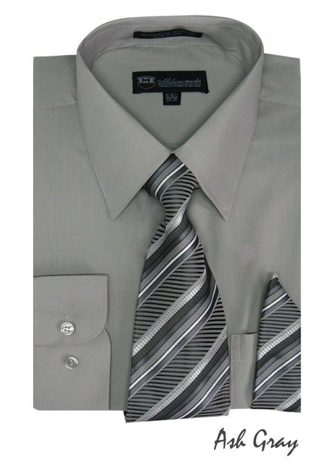 George'S 60% Cotton 40% Polyster Checkered Shirt Tie And Handkerchief Brown main image 0