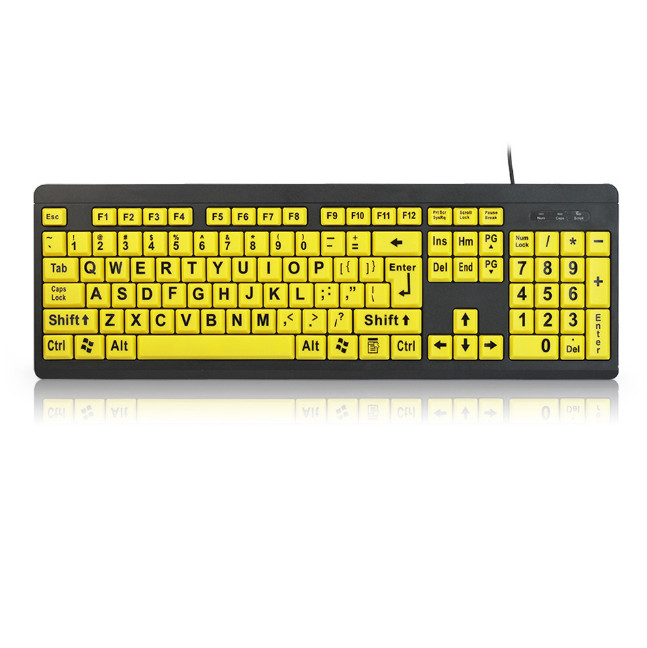 Large character keyboard USB wired special keyboard for children and the elderly