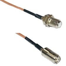 RG316 F FEMALE to MINI UHF FEMALE RF Cable Rapid-SHIP LOT
