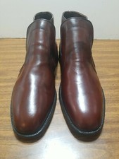EASY FLEX ALL LEATHER ANKLE BOOTS 11.5/D/ DARK BURGUNDY MADE IN THE USA. W