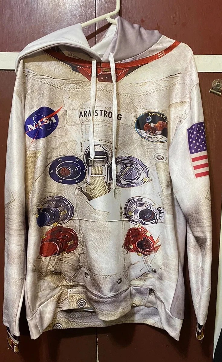 Men s NASA Neil Armstrong Space Suit Astronaut Hoodie Size M