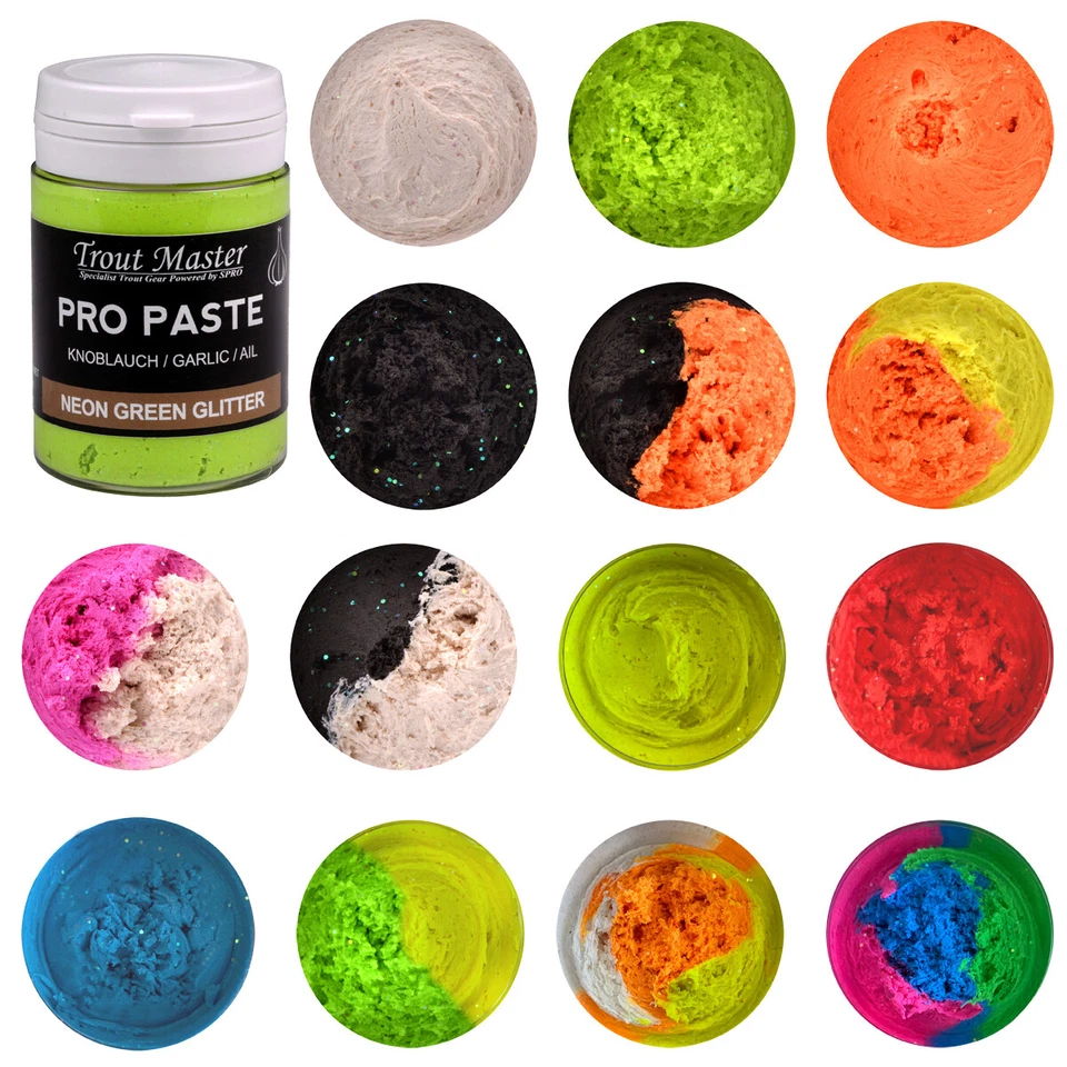 SPRO Trout Master | PRO Paste 60g Forellenteig 14 Farben 5 Aromen Forellenpaste